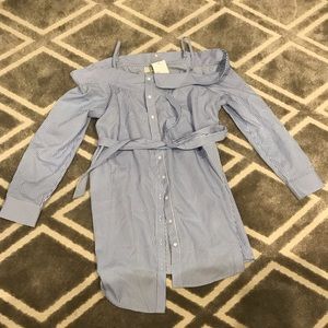 Off the shoulder button down